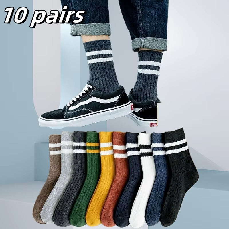 Breathable Cotton Sports Stockings Men Bamboo Fiber Autumn and Winter Men Socks