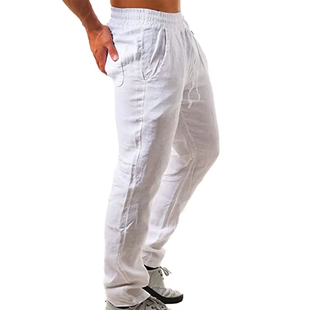 Men's Cotton Linen Pants/Trousers Fitness Streetwear S-3XL