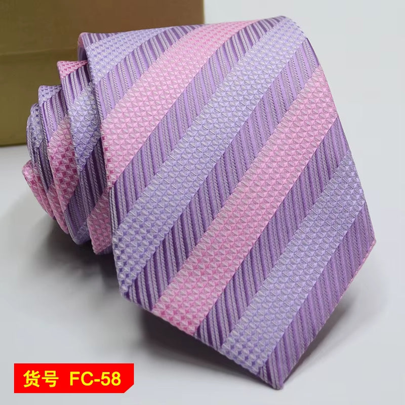 Men's Ties Solid Color, Stripe, Flower Floral 7-8Cm Jacquard Necktie