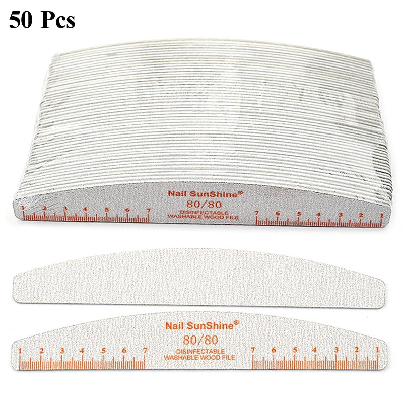 50Pcs Wooden Nail Files – Sanding Blocks