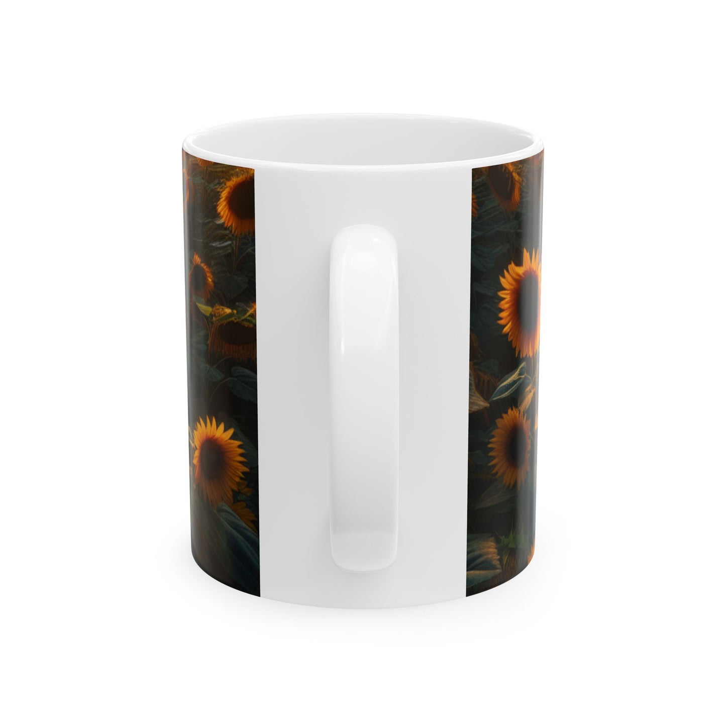 Ceramic Mug, (11oz, 15oz) (Sunflowers)