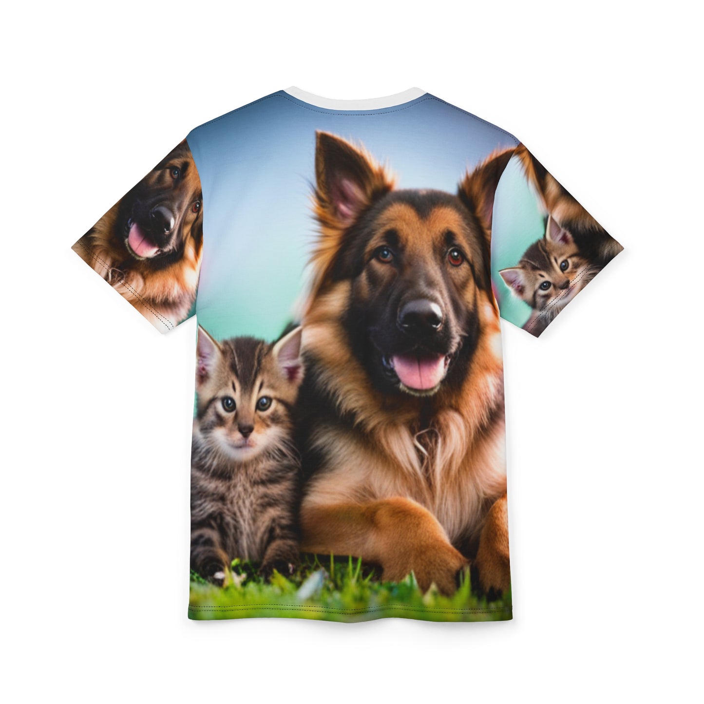 Unisex Cut & Sew Tee (AOP) (German Shephard)