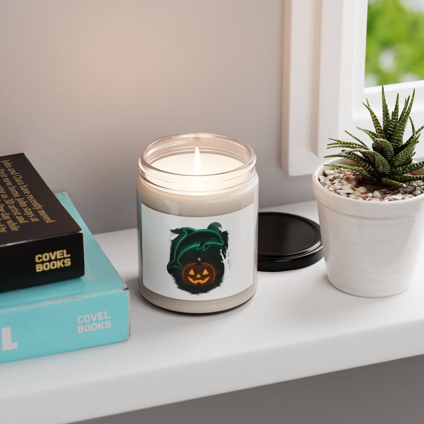 Spooky Dolphin Pumpkin Soy Candle β 9oz