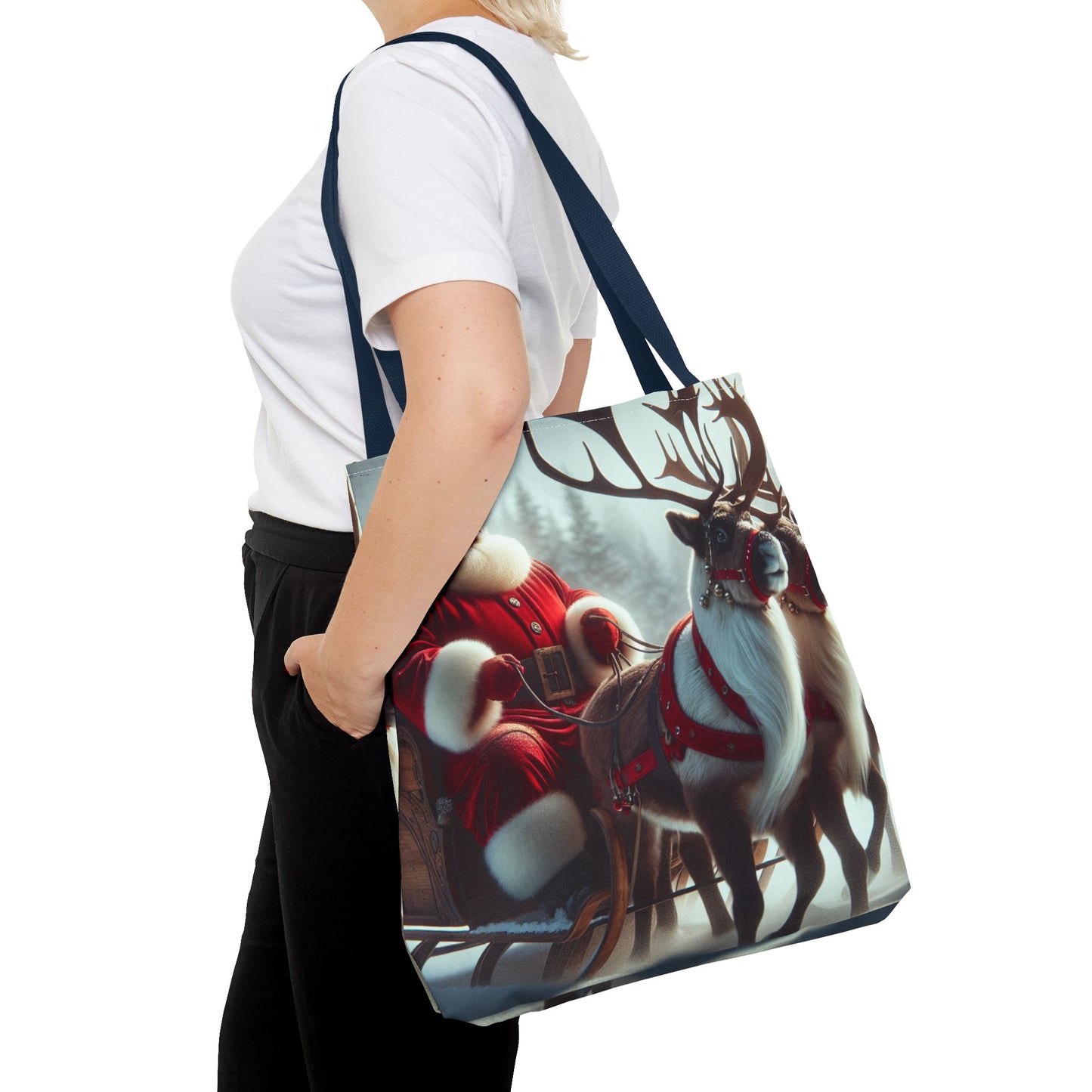 Tote Bag (AOP) (Santa/Reindeer)