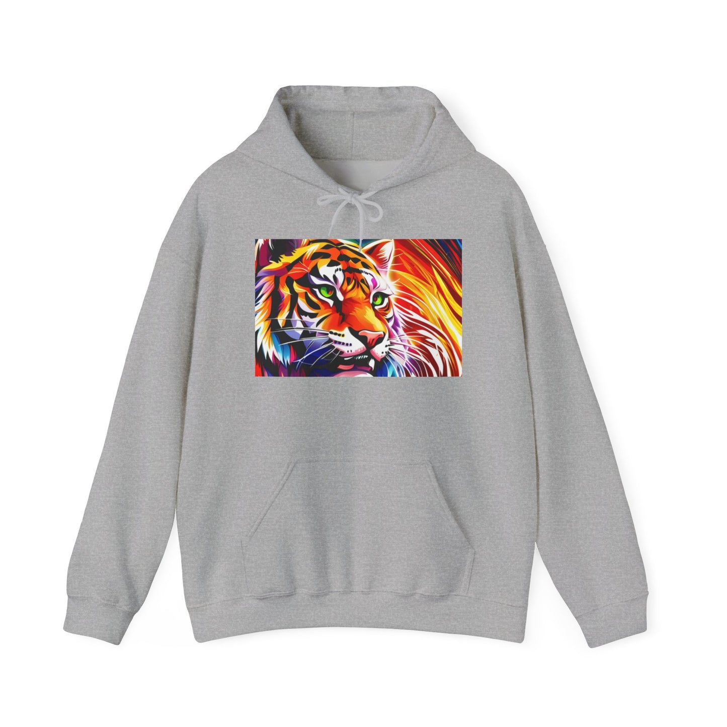 Unisex Heavy Blend™ Hooded Sweatshirt (Tiger Colorful)