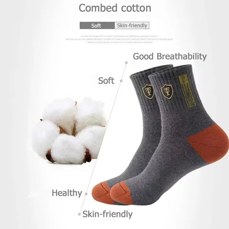 Breathable Cotton Sports Stockings Men Bamboo Fiber Autumn and Winter Men Socks
