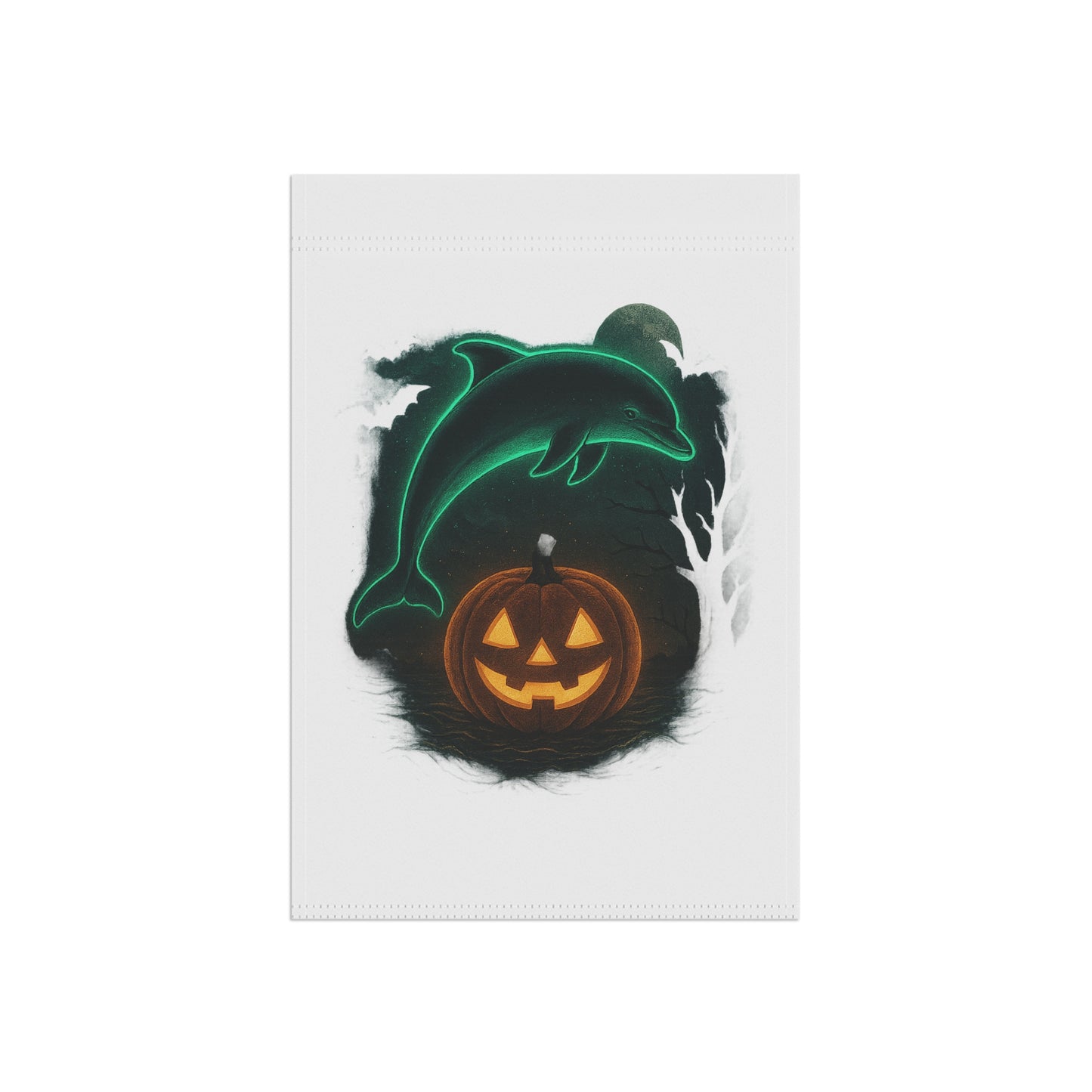 Spooky Dolphin Halloween Garden Flag β Outdoor Yard Decor