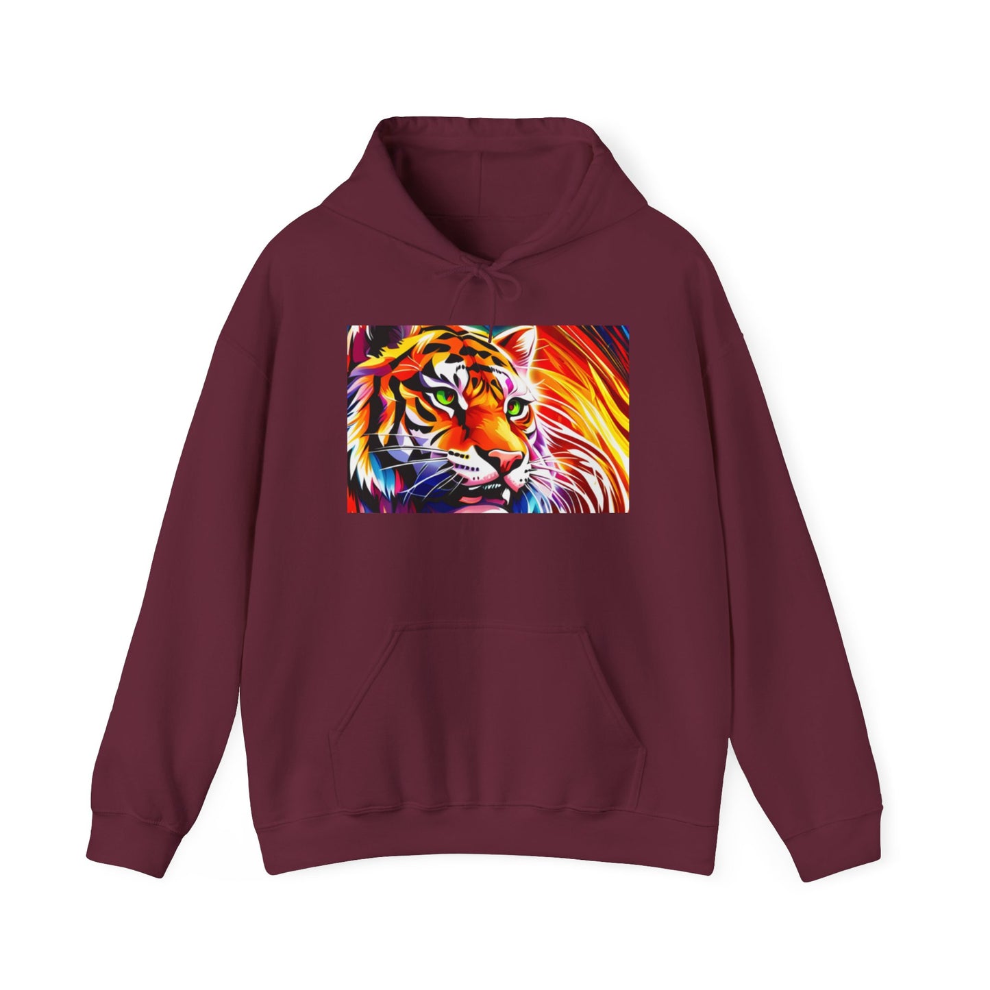Unisex Heavy Blend™ Hooded Sweatshirt (Tiger Colorful)
