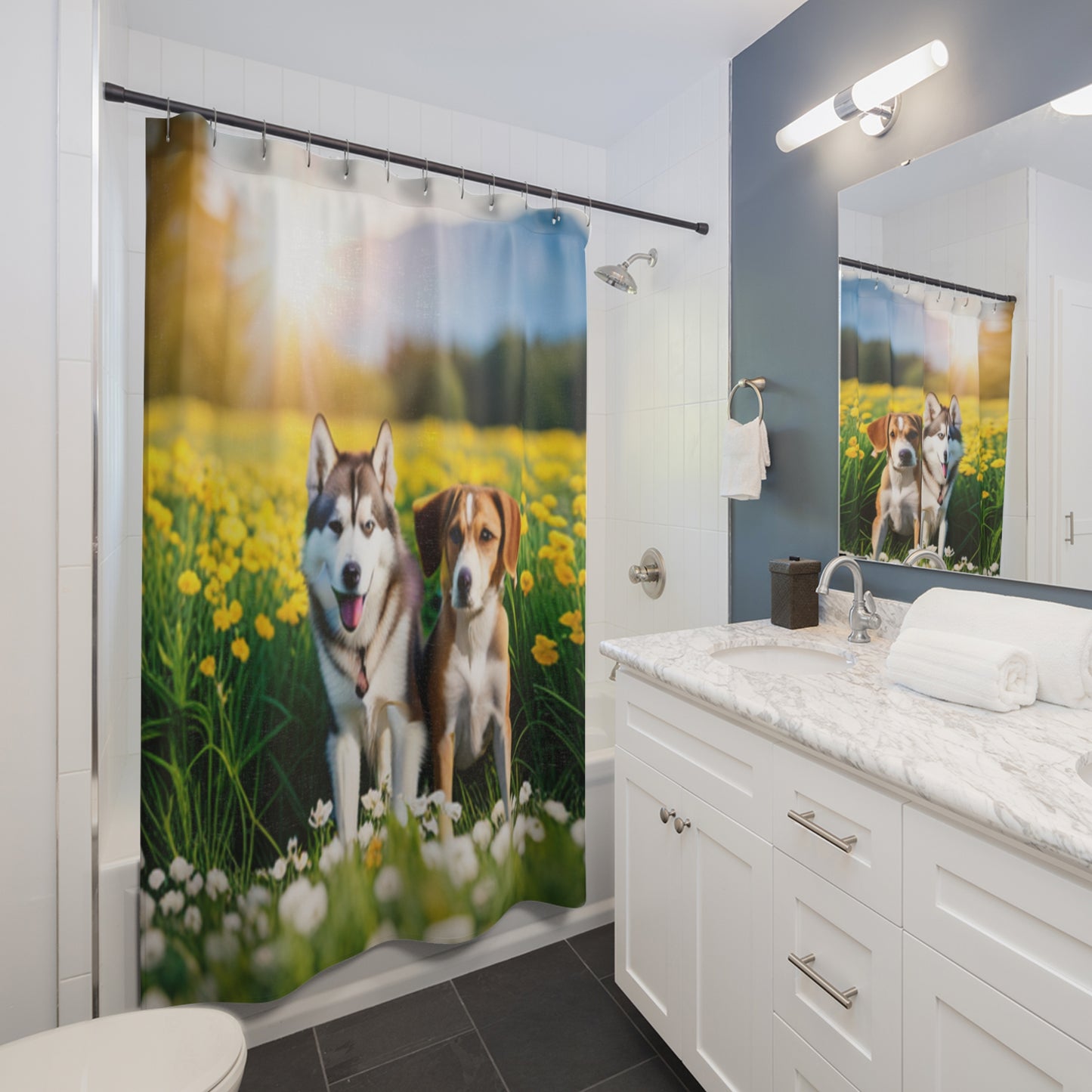 Shower Curtains (Husky/Beagle)