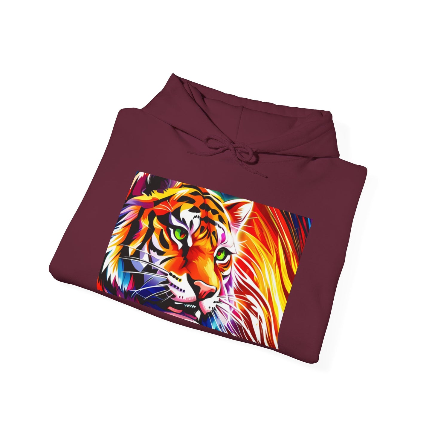 Unisex Heavy Blend™ Hooded Sweatshirt (Tiger Colorful)