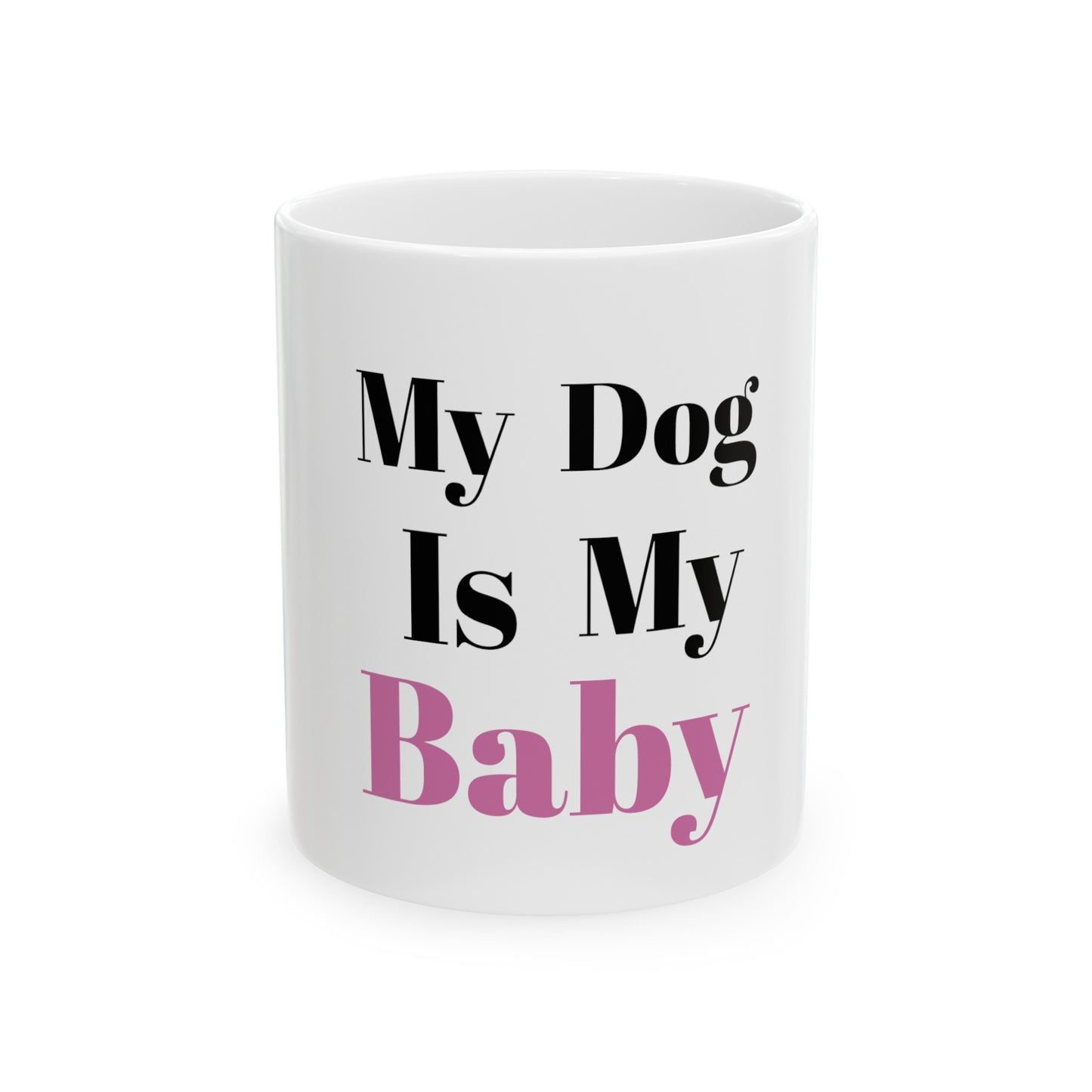 Ceramic Mug, 11oz (Dog Pink)