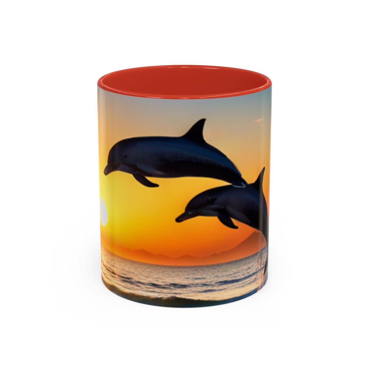 Accent Coffee Mug, 11oz (Dolphins)