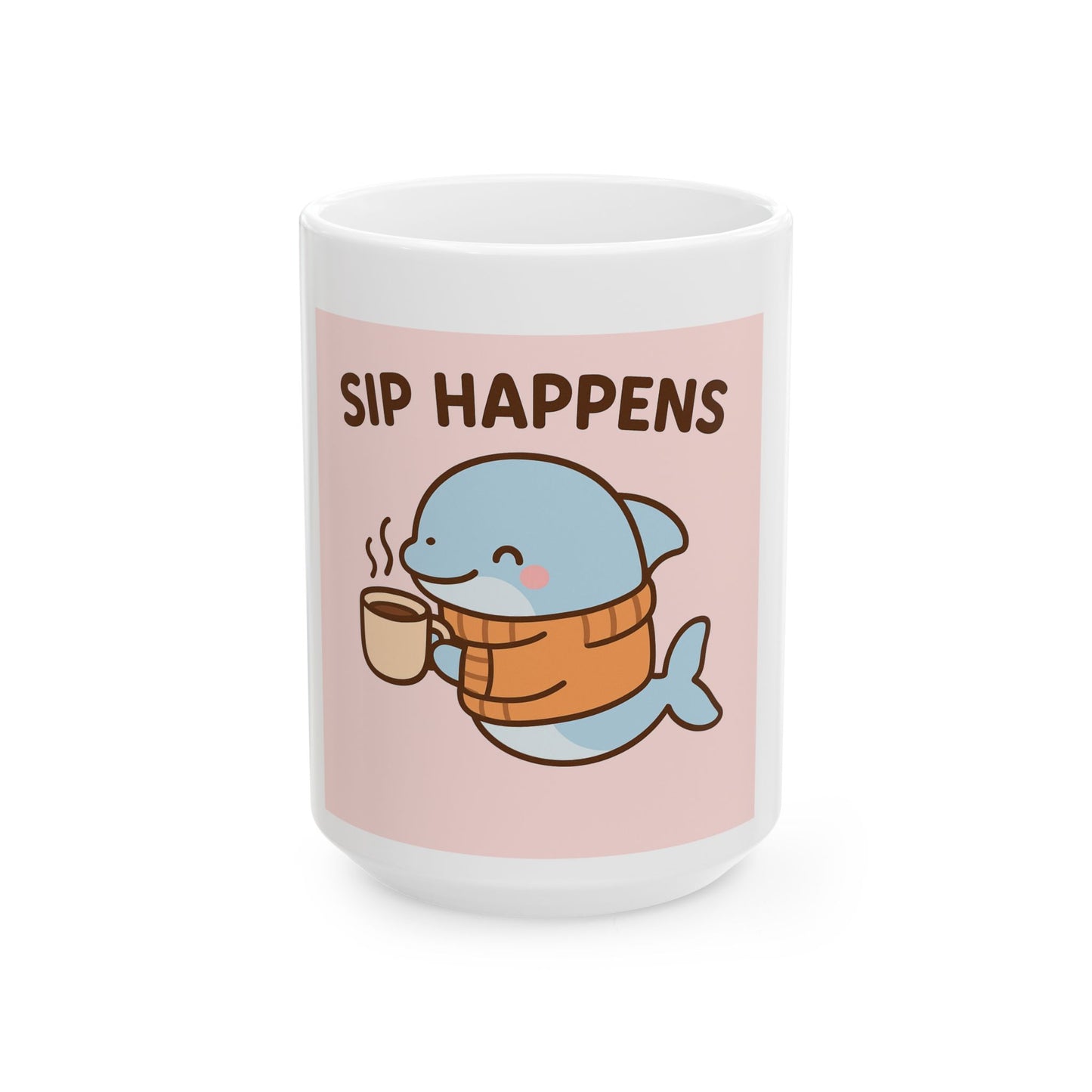 Sip Happens Dolphin Mug β Cute Coffee Cup for Ocean Lovers