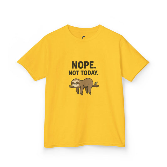Nope. Not Today.  Sloth Heavy tee for kids π¦₯