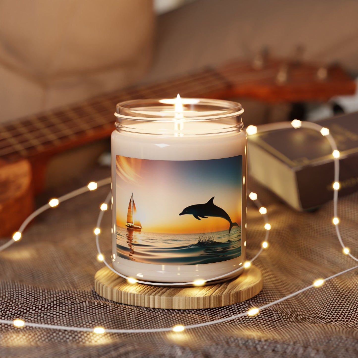 Scented Soy Candle, 9oz (Dolphin Sailboat)