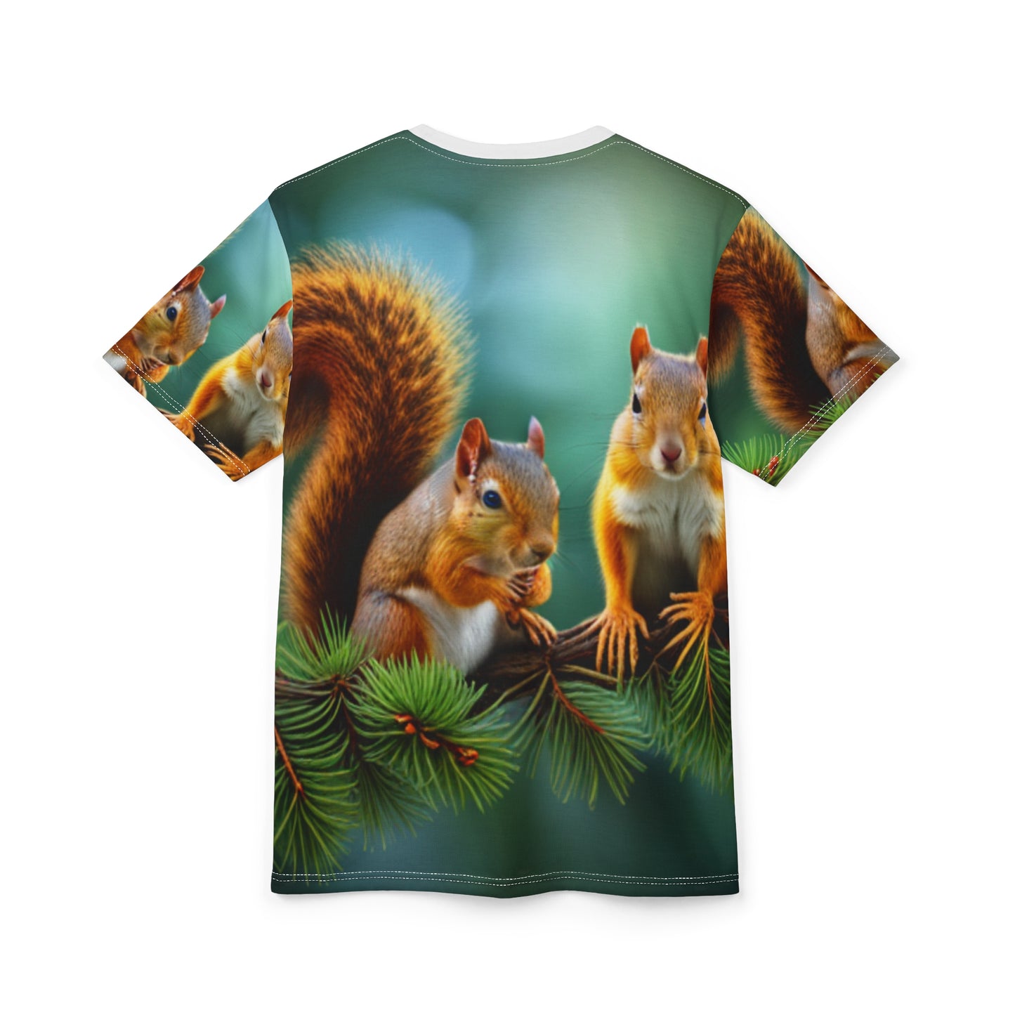 Unisex Cut & Sew Tee (AOP) (Squirrels)