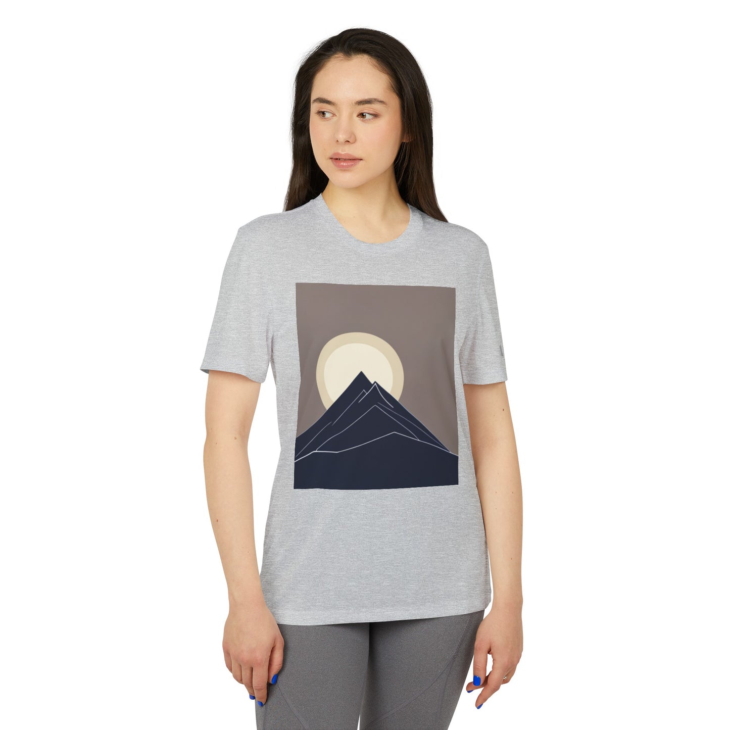 Customized adidas® Unisex Sport T-shirt (Mountain shape)
