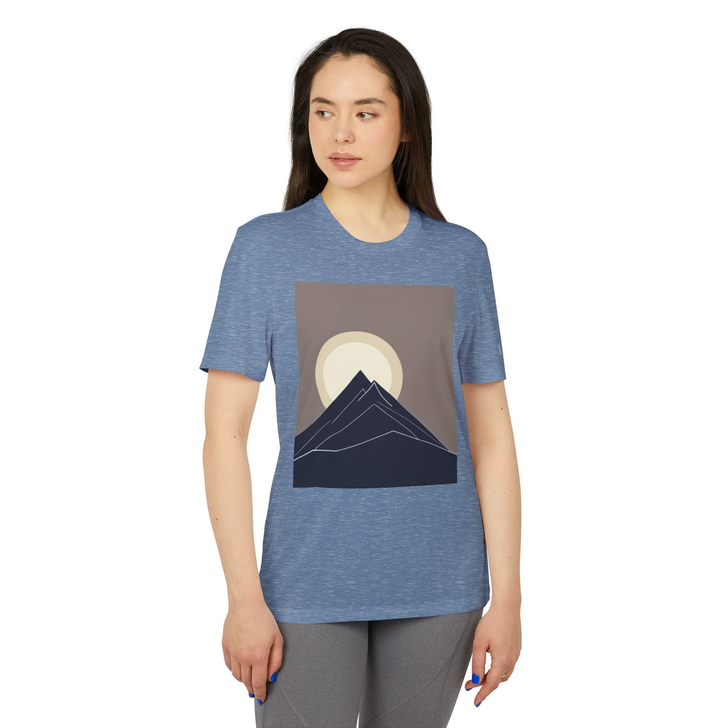 Customized adidas® Unisex Sport T-shirt (Mountain shape)