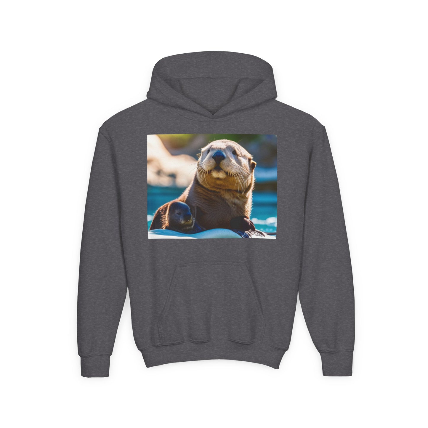 Youth Heavy Blend Hooded Sweatshirt (Sea Otters)