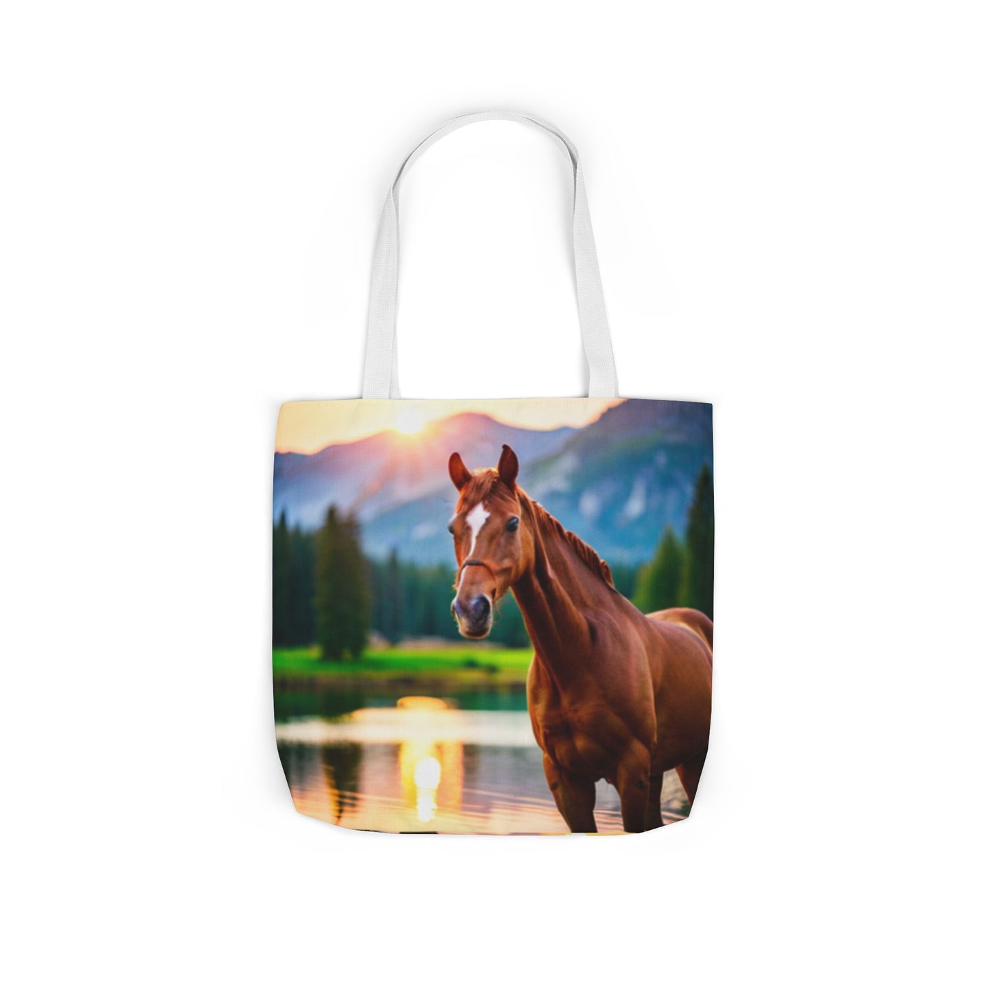 Canvas Tote Bag, 5-Color Straps (Horse)