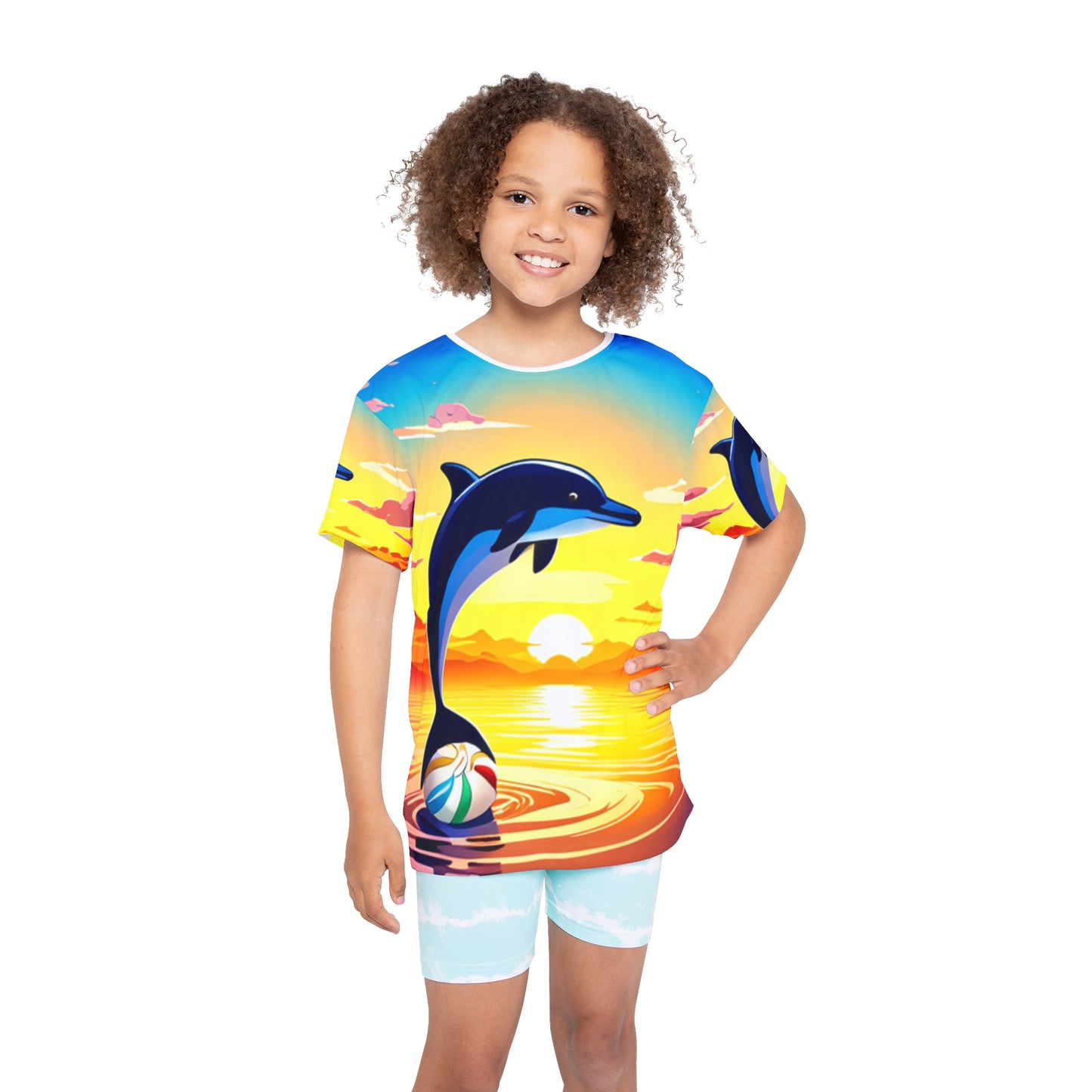 Kids Sports Jersey (AOP) (Dolphin Beach Ball)