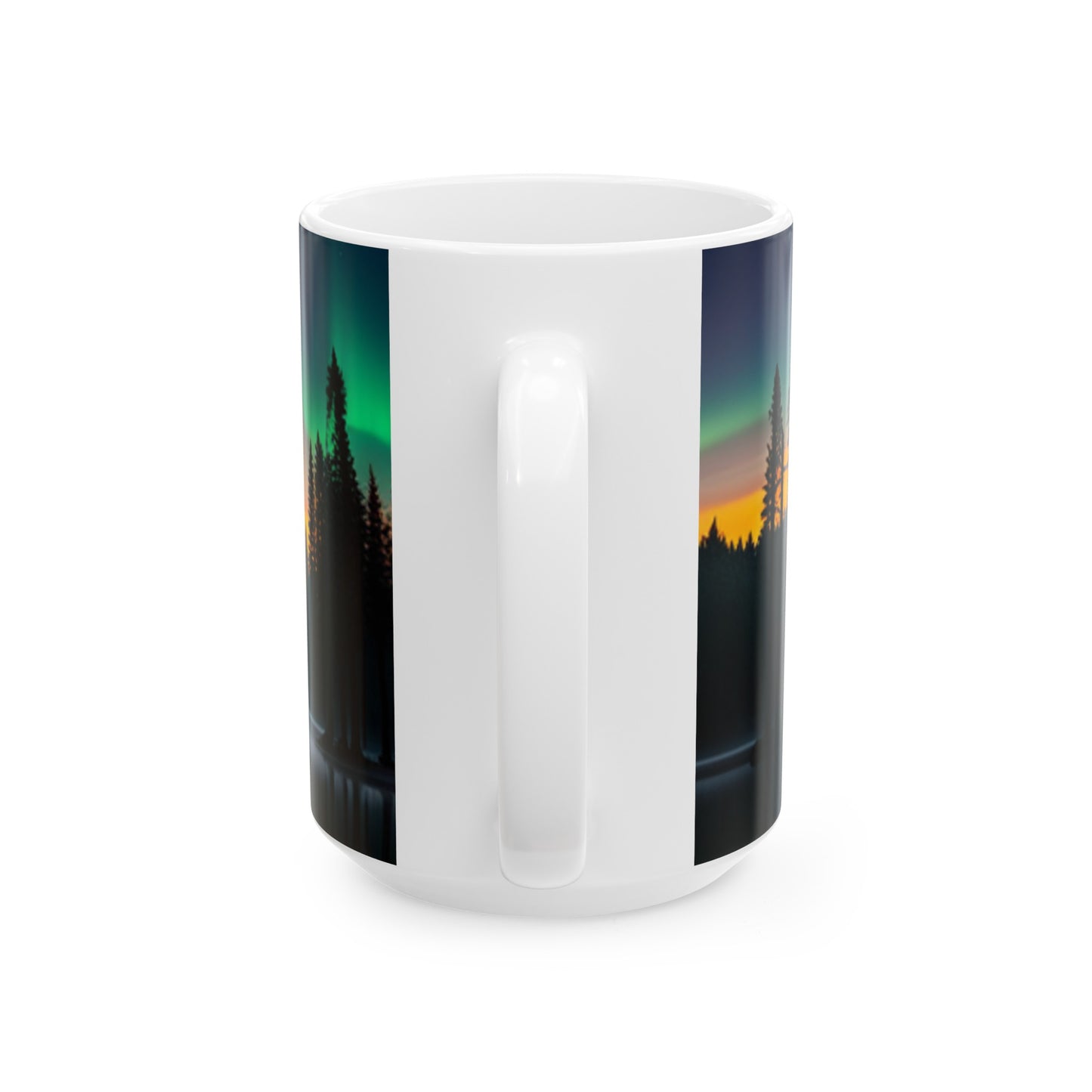 Ceramic Mug, (11oz, 15oz) (Northern Lights)