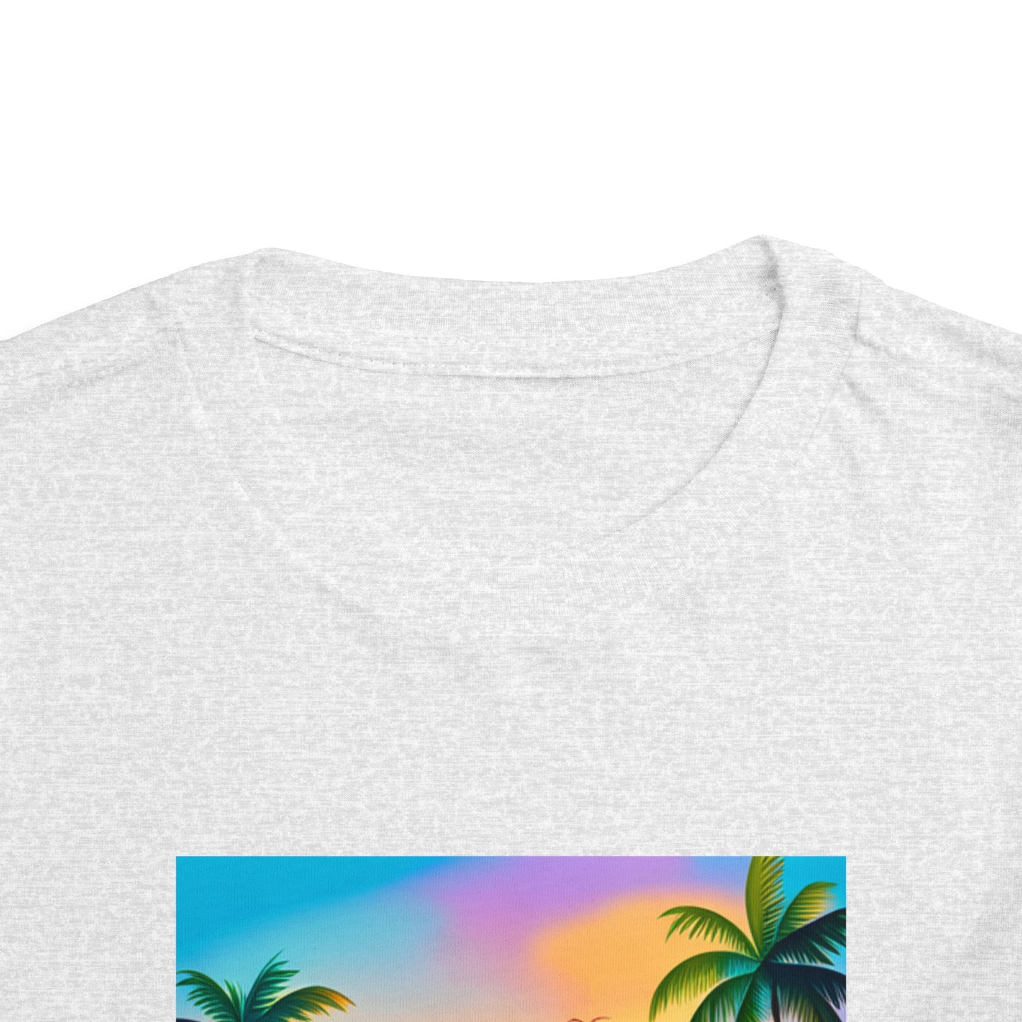 Toddler Short Sleeve Tee (Dolphin Palm Tree)