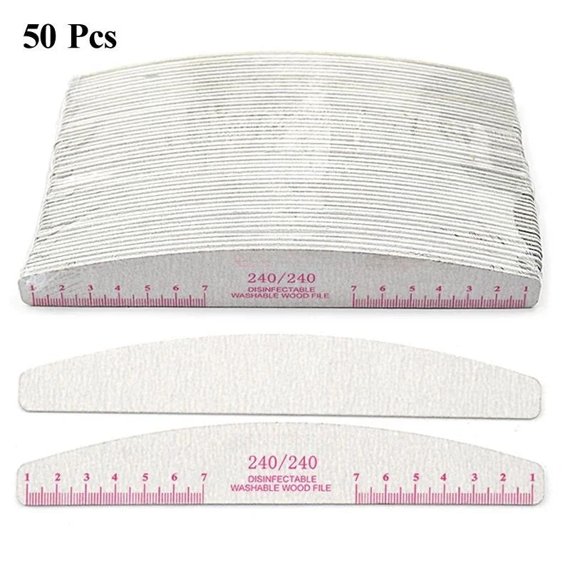 50Pcs Wooden Nail Files – Sanding Blocks