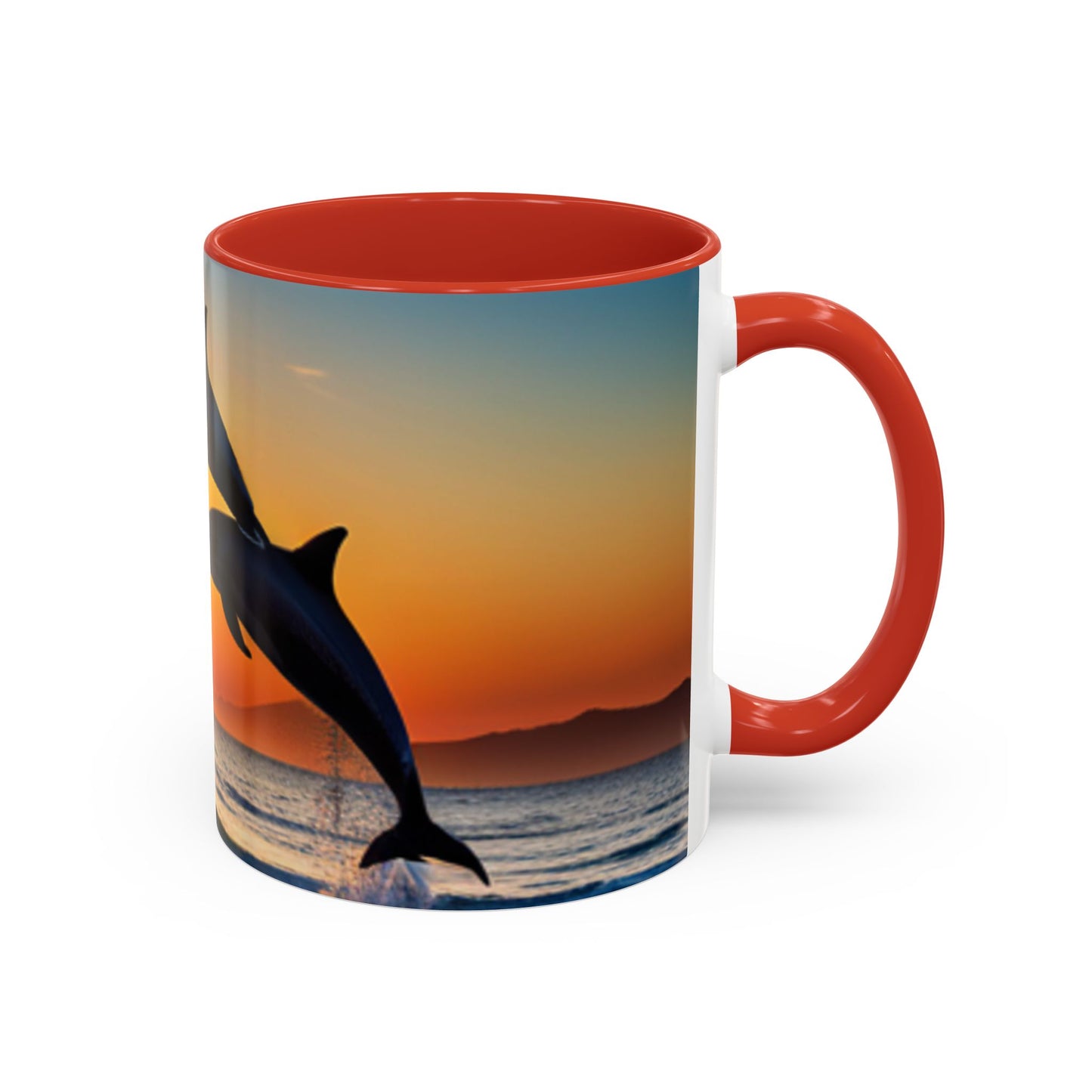 Accent Coffee Mug, 11oz (Dolphins)