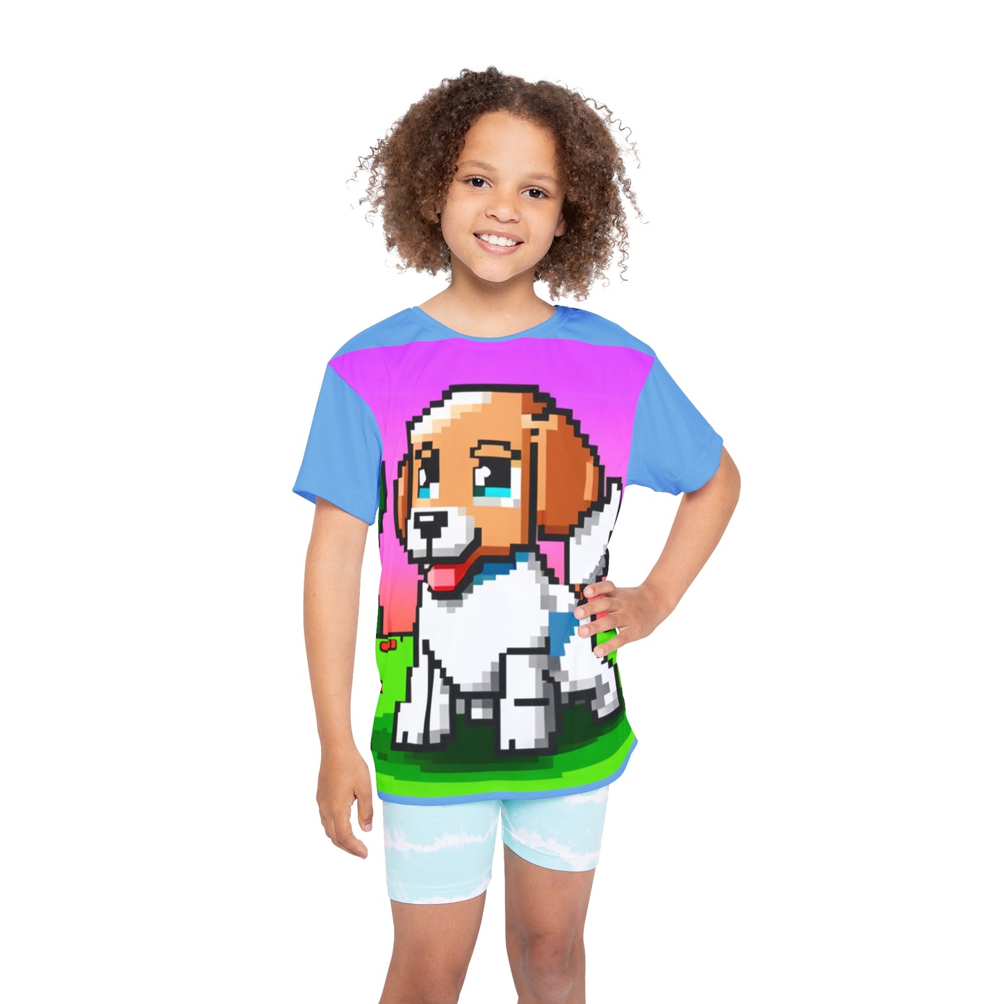 Kids Sports Jersey (AOP) (Pixel Dog)