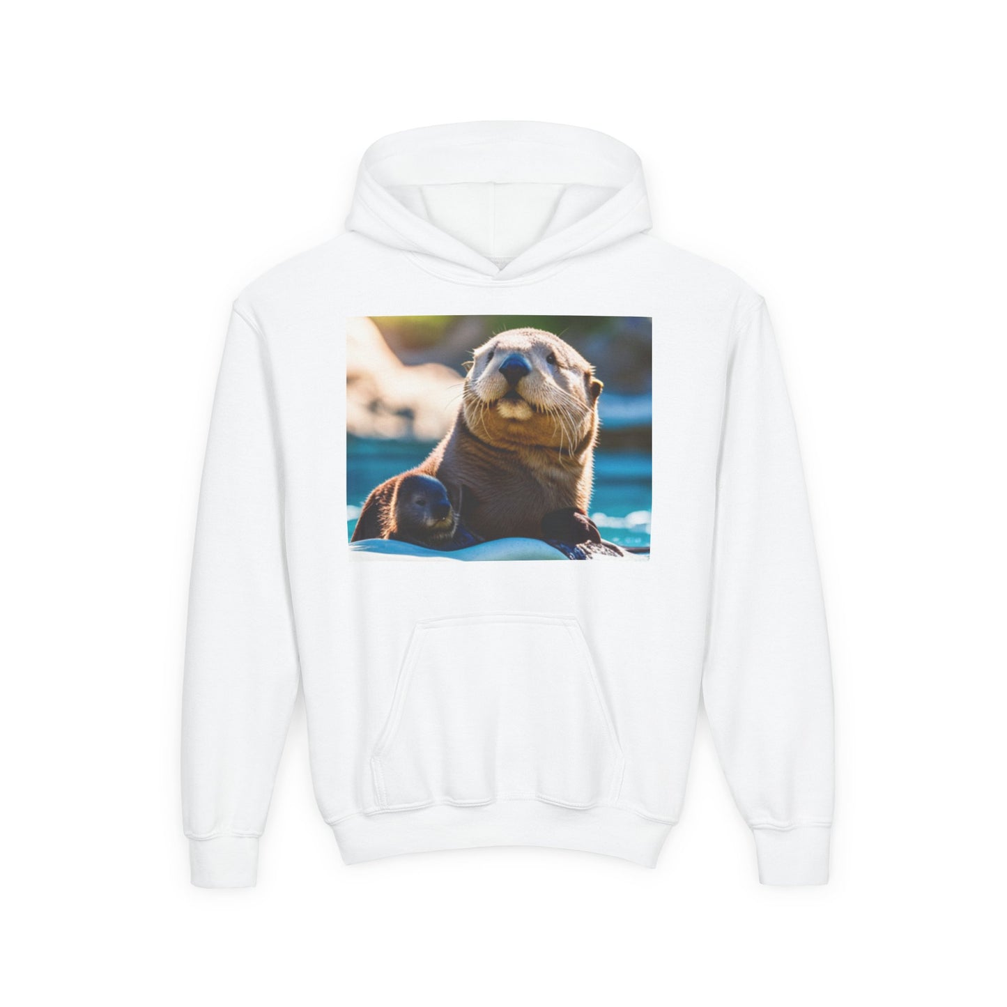 Youth Heavy Blend Hooded Sweatshirt (Sea Otters)
