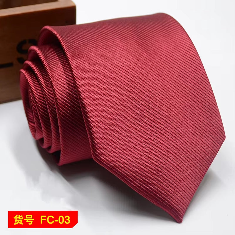 Men's Ties Solid Color, Stripe, Flower Floral 7-8Cm Jacquard Necktie