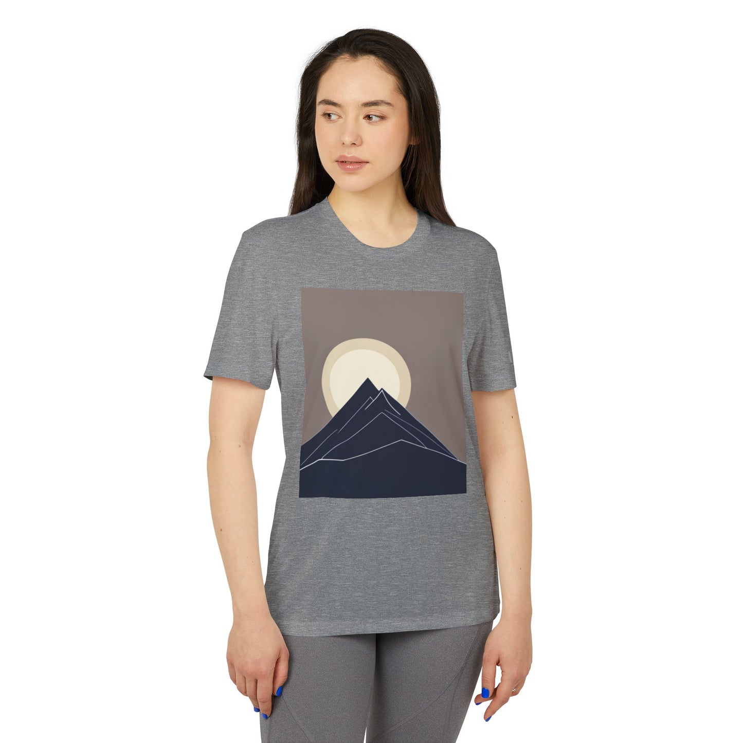 Customized adidas® Unisex Sport T-shirt (Mountain shape)