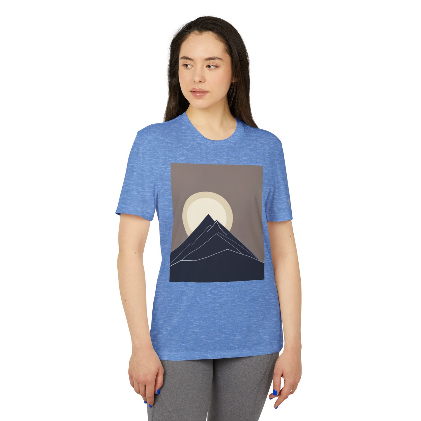 Customized adidas® Unisex Sport T-shirt (Mountain shape)