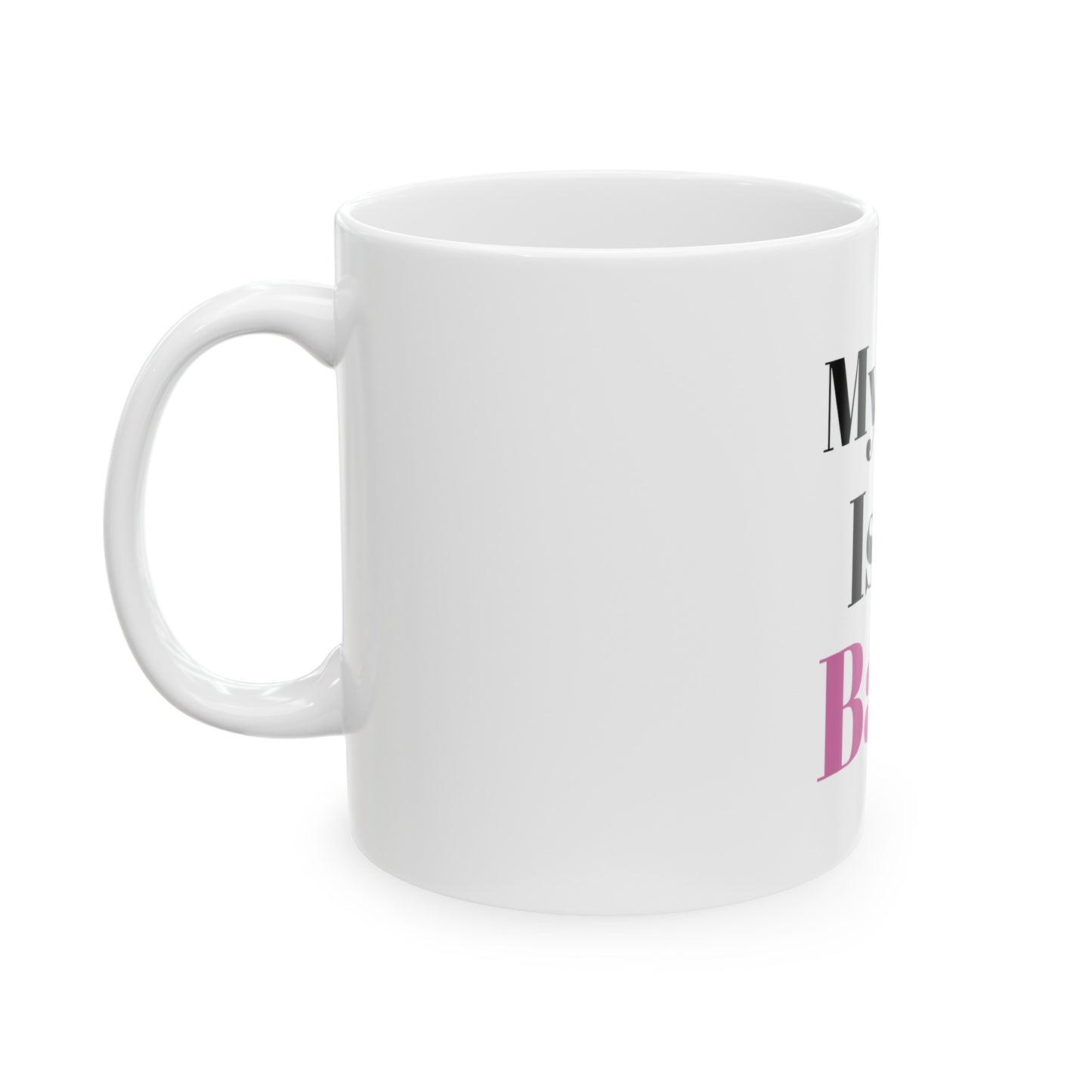 Ceramic Mug, 11oz (Dog Pink)