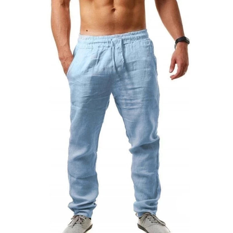 Men's Cotton Linen Pants/Trousers Fitness Streetwear S-3XL