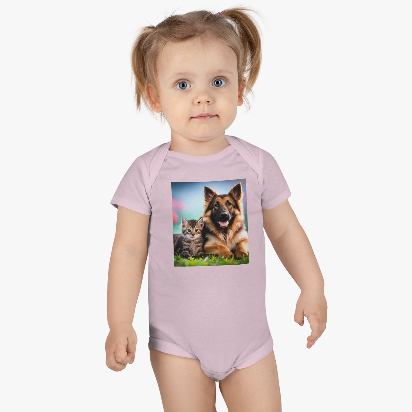 Baby Short Sleeve Onesie® (German Shephard)