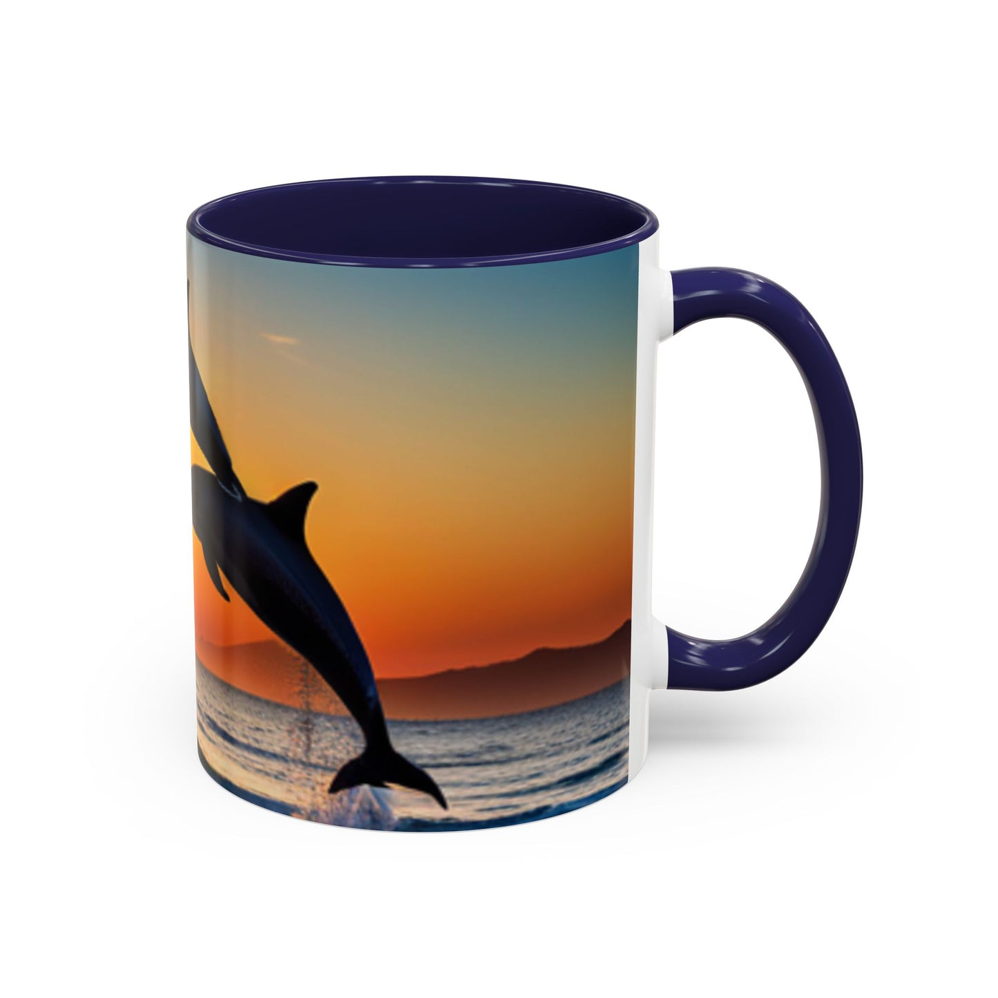 Accent Coffee Mug, 11oz (Dolphins)
