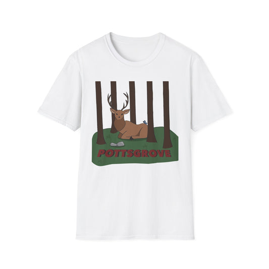 Pottsgrove Nature-Inspired Unisex Softstyle T-Shirt - Relaxed Fit, Perfect for Outdoor Lovers