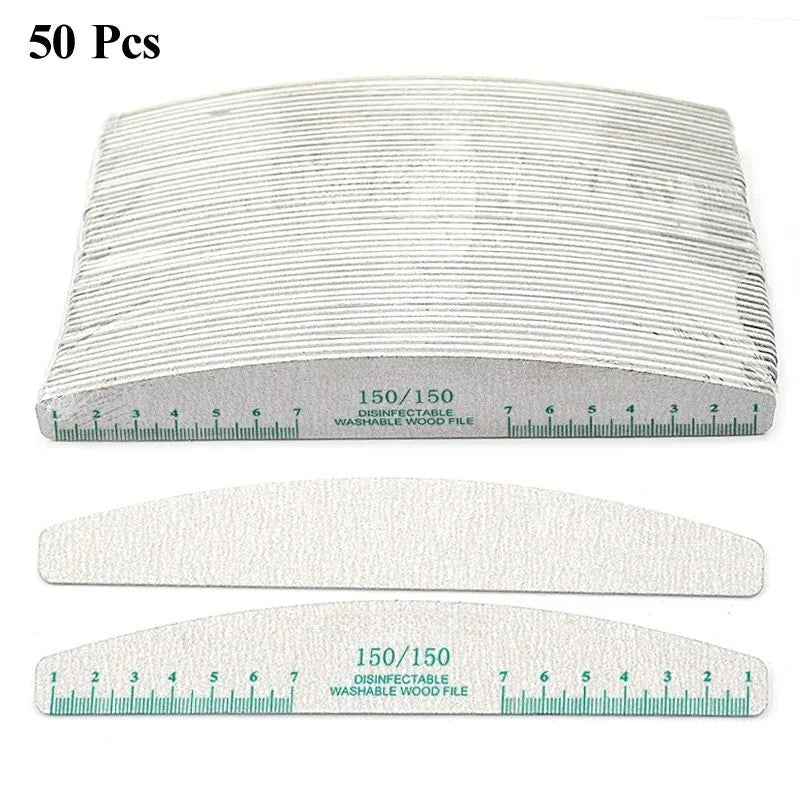 50Pcs Wooden Nail Files – Sanding Blocks