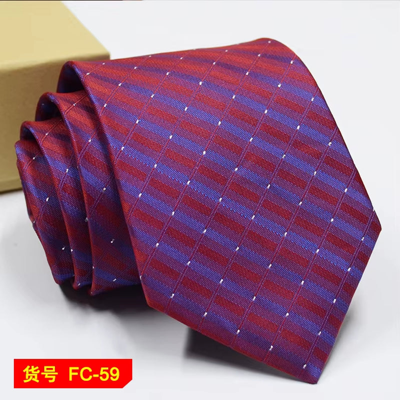 Men's Ties Solid Color, Stripe, Flower Floral 7-8Cm Jacquard Necktie