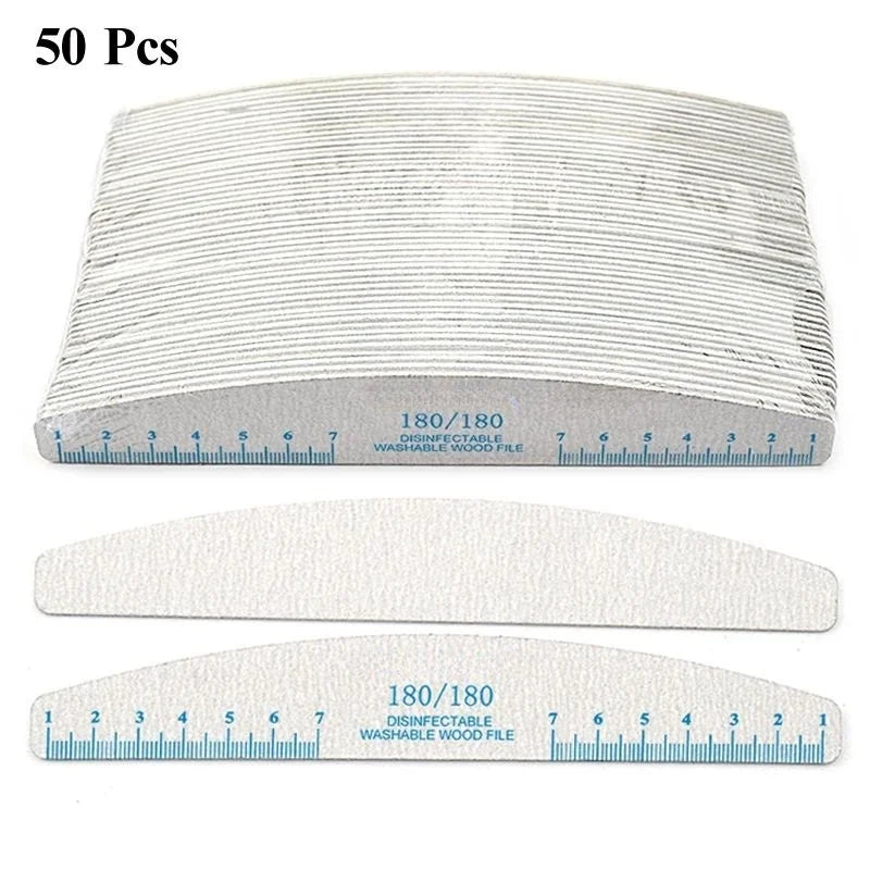 50Pcs Wooden Nail Files – Sanding Blocks