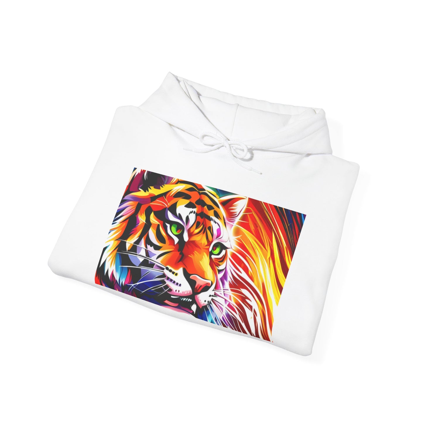 Unisex Heavy Blend™ Hooded Sweatshirt (Tiger Colorful)