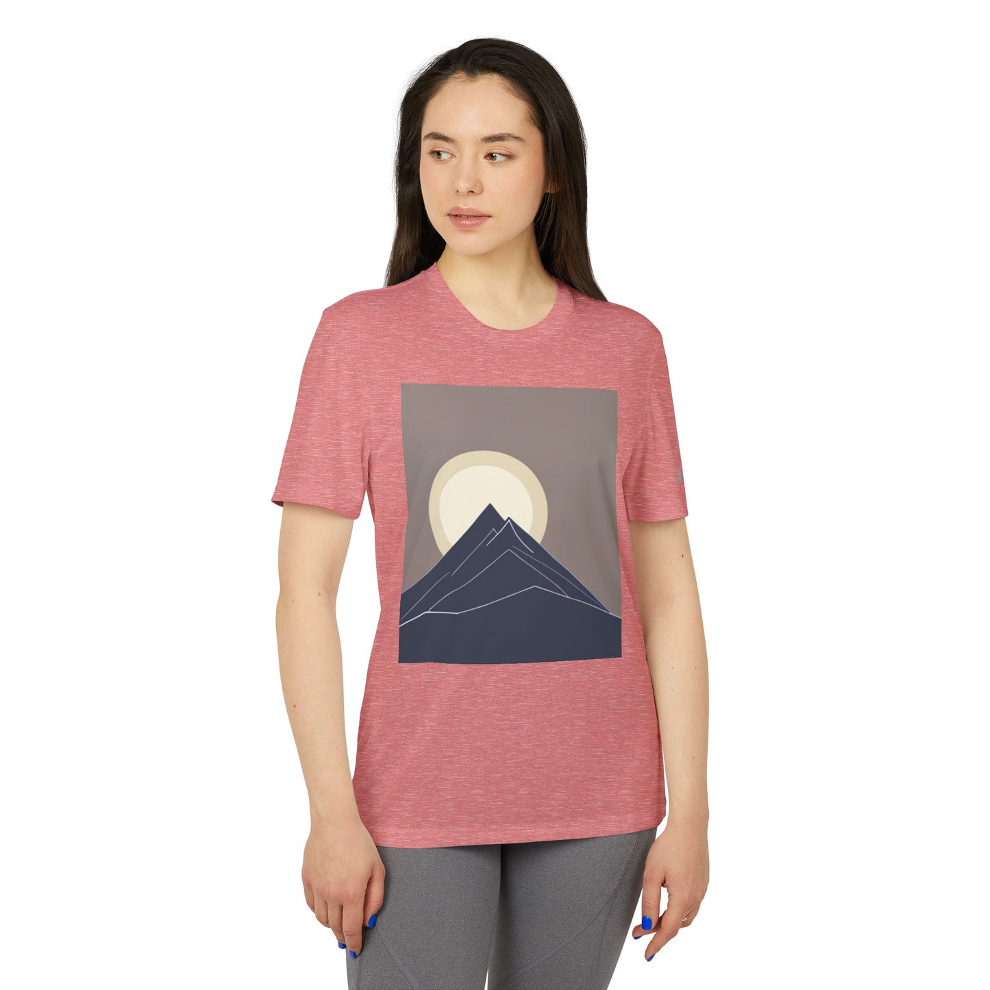 Customized adidas® Unisex Sport T-shirt (Mountain shape)