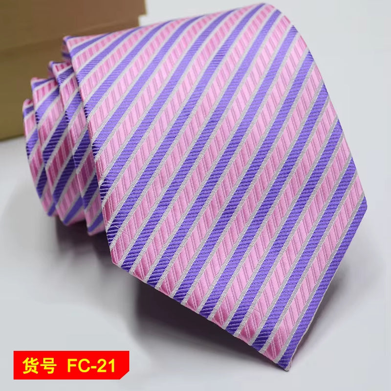 Men's Ties Solid Color, Stripe, Flower Floral 7-8Cm Jacquard Necktie