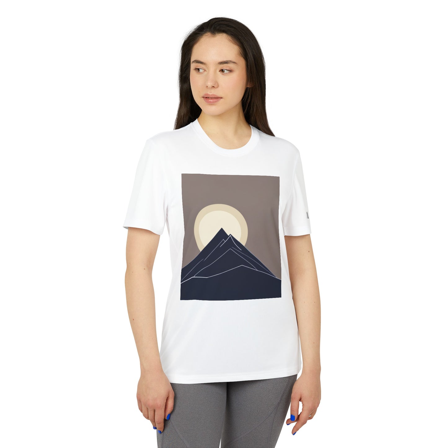 Customized adidas® Unisex Sport T-shirt (Mountain shape)