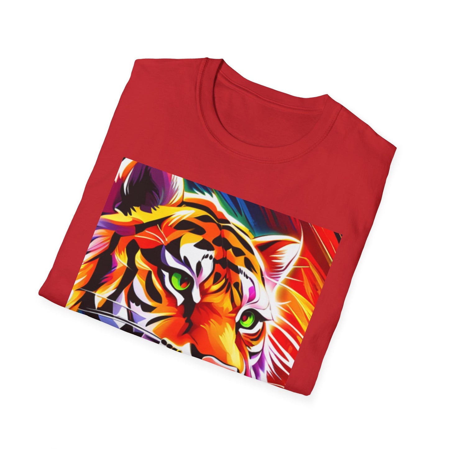 Unisex Softstyle T-Shirt (Tiger Colorful)