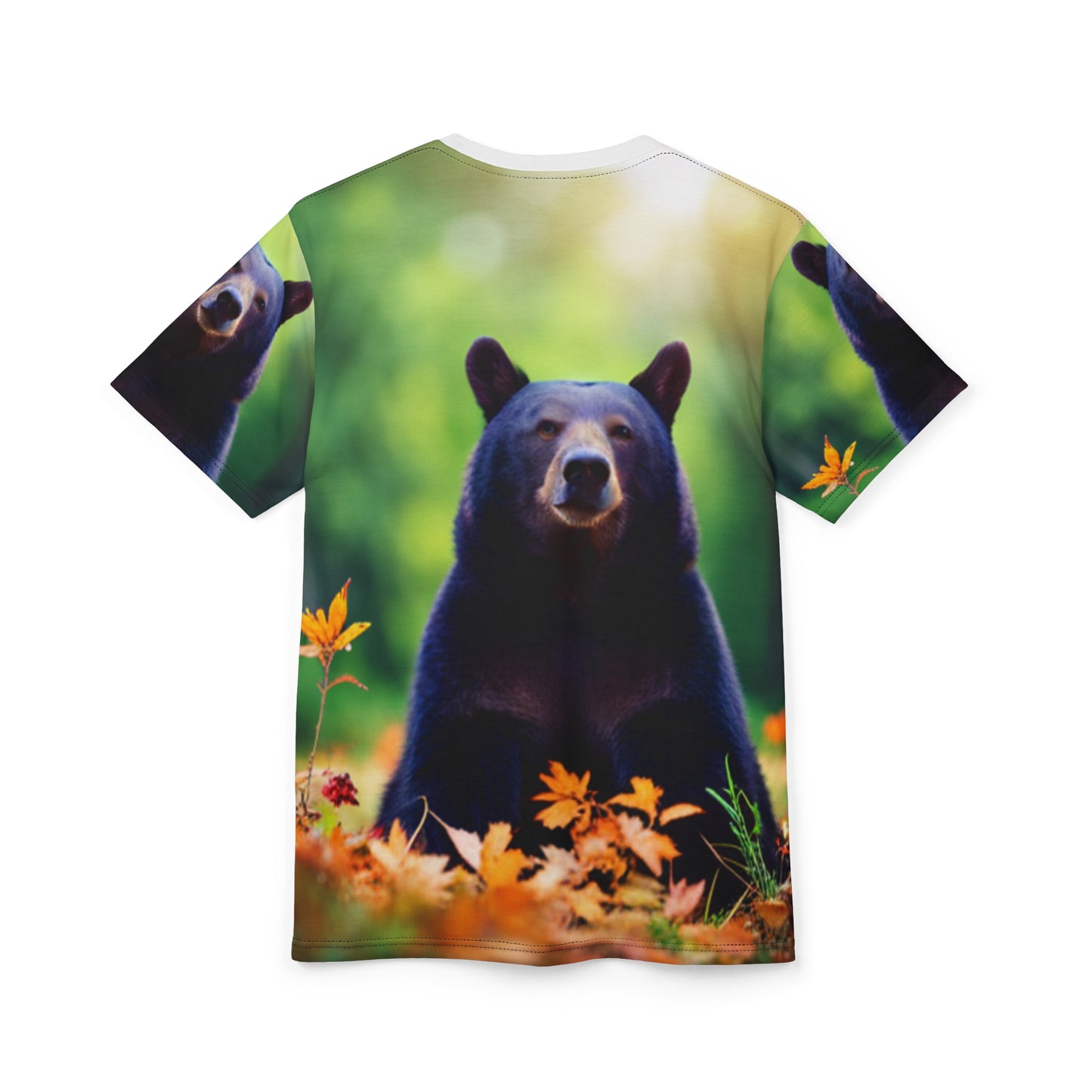 Unisex Cut & Sew Tee (AOP) (Black Bear)