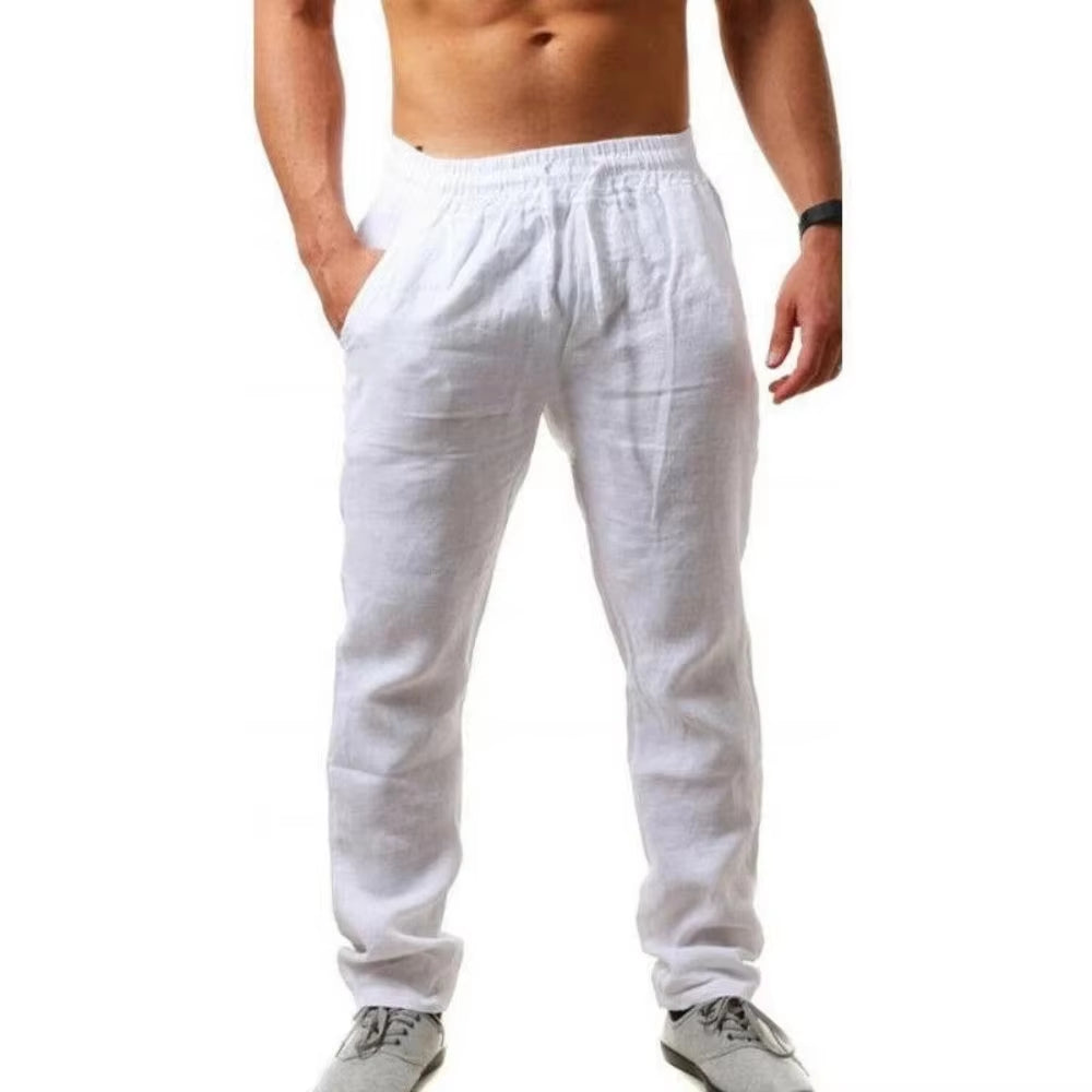 Men's Cotton Linen Pants/Trousers Fitness Streetwear S-3XL