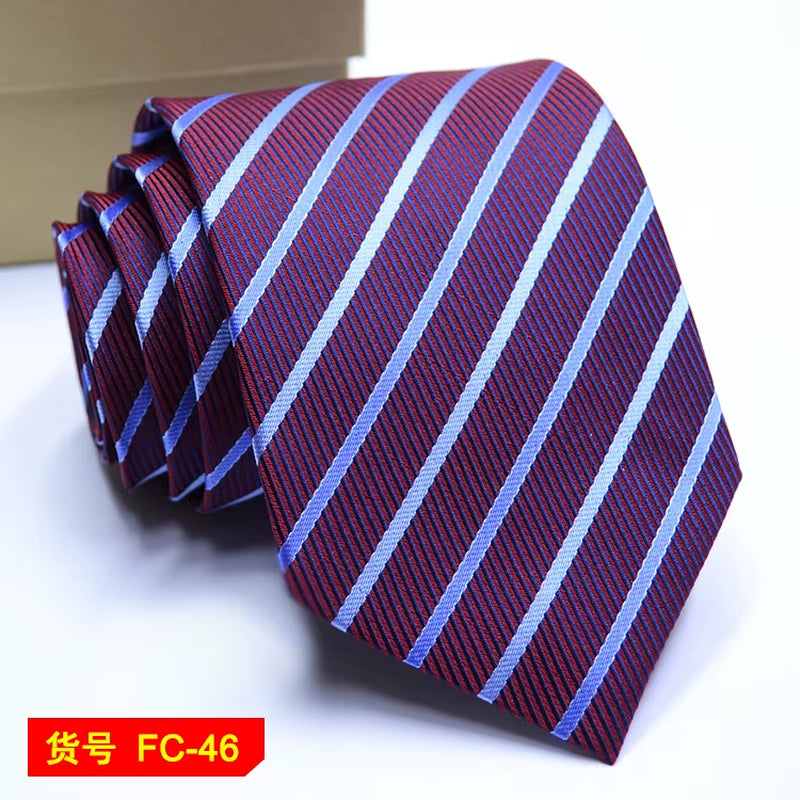 Men's Ties Solid Color, Stripe, Flower Floral 7-8Cm Jacquard Necktie